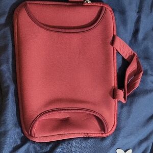 Burgundy Neoprene Tablet Sleeve with Handle